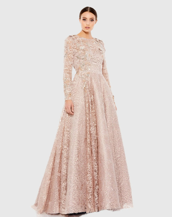 Long A Line Formal Mother of the Bride Dress Mac Duggal 11121