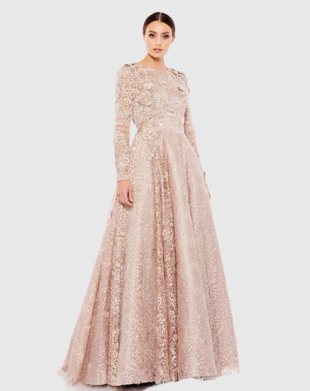 Mother of the Bride Dresses Long A Line Formal Mother of the Bride Dress Mac Duggal 11121 Mocha