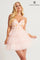 Homecoming Dresses Homecoming Short Floral Beaded Applique Cocktail Dress Light Pink/Multi