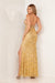 Prom Dresses Sequin Halter Prom Formal Long Dress Gold