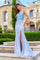 Prom Dresses Long Prom Slit Formal Sequin Dress Shimmer Periwinkle Multi