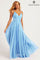 Prom Dresses Prom A Line Long Formal Sequin Pocket Dress Light Blue