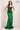 Prom Dresses Long Slit Formal Beaded Applique Prom Dress Dark Emerald
