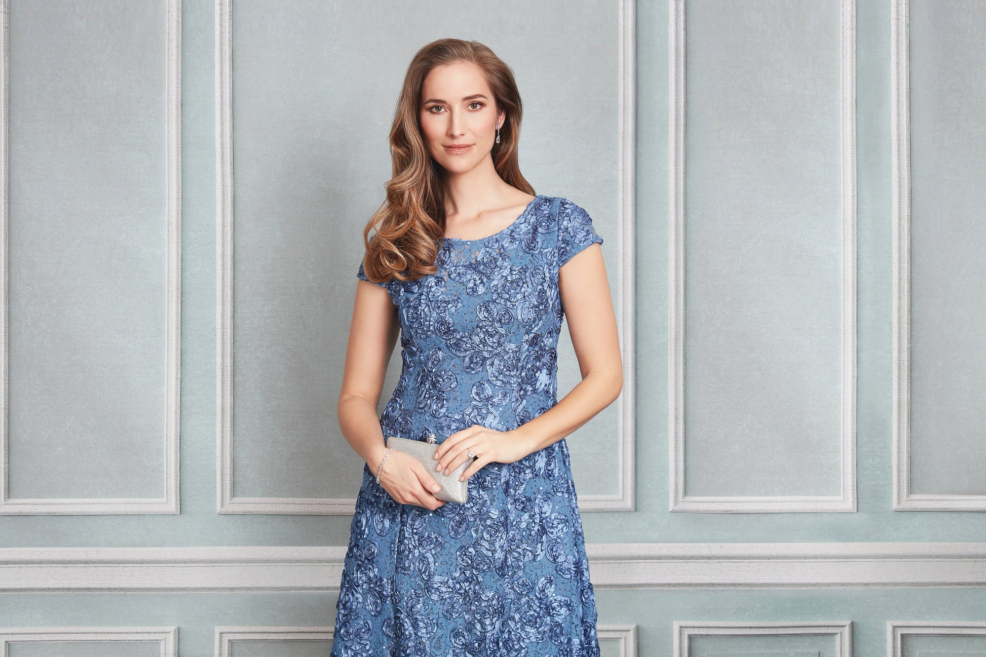 Alex Evenings 1121570 Short Cocktail Lace Tea Length Sequin Dress
