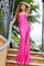 Prom Dresses Beaded Prom Long Formal Slitevening  Dress Lipstick