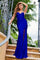 Prom Dresses Beaded Prom Long Formal SlitEvening  Dress Royal