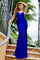Prom Dresses Beaded Prom Long Formal Slitevening  Dress Royal
