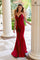 Prom Dresses Long Prom Formal Pleated Dress Cherry