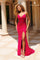 Prom Dresses Long Formal Slit Ruched Prom Dress Bright Fuchsia