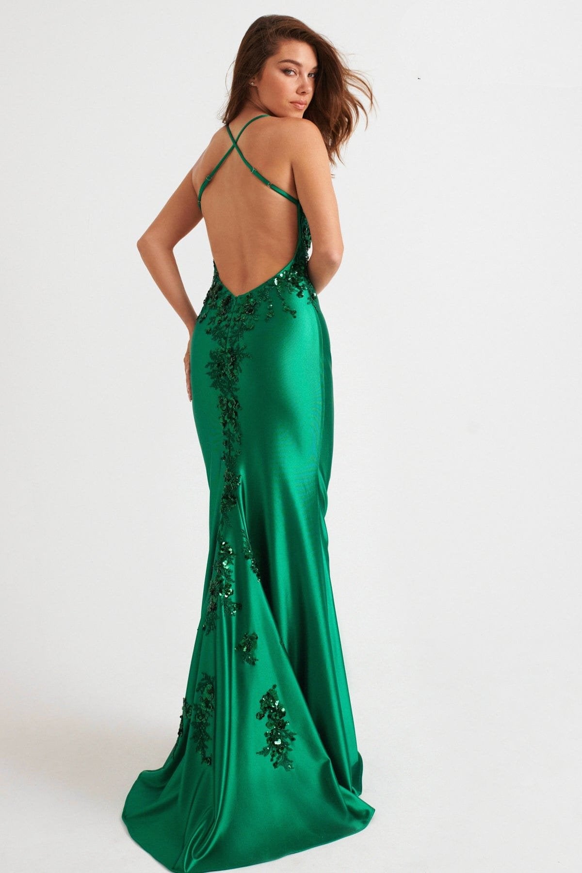 Prom Dresses Long Formal Beaded Prom Evening Dress Dark Emerald