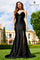 Prom Dresses Formal Beaded Slit Long Prom Dress Black