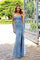 Prom Dresses Prom Long Beaded Lace Applique Formal Dress Cloud Blue