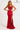 Prom Dresses Fitted Slit Long Formal Beaded Prom Dress Red