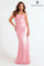 Prom Dresses Sequin Formal Long Fitted Prom Dress Matte Pink