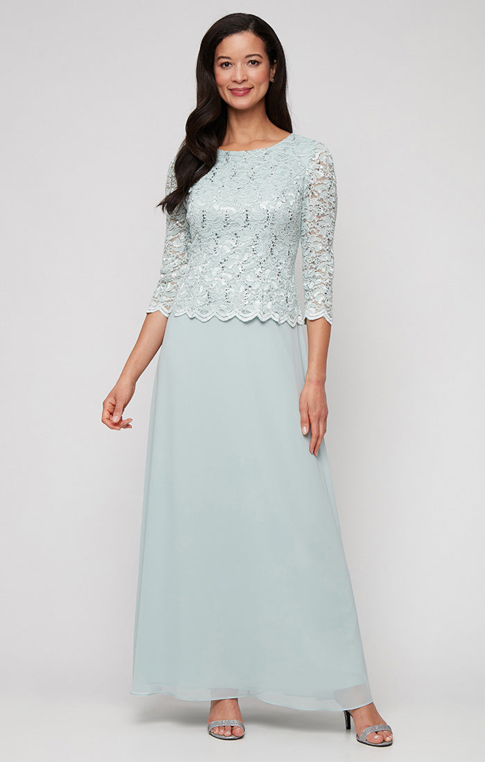 Alex Evenings 112655 Long Formal Lace Mother of the Bride Dress