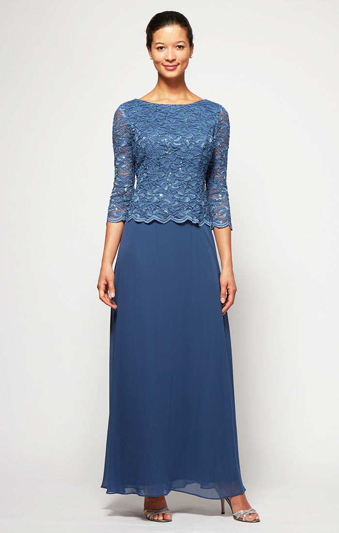 Alex Evenings 112655 Long Formal Lace Mother of the Bride Dress