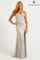Prom Dresses Prom Slit Long Beaded Formal Evening Dress Silver