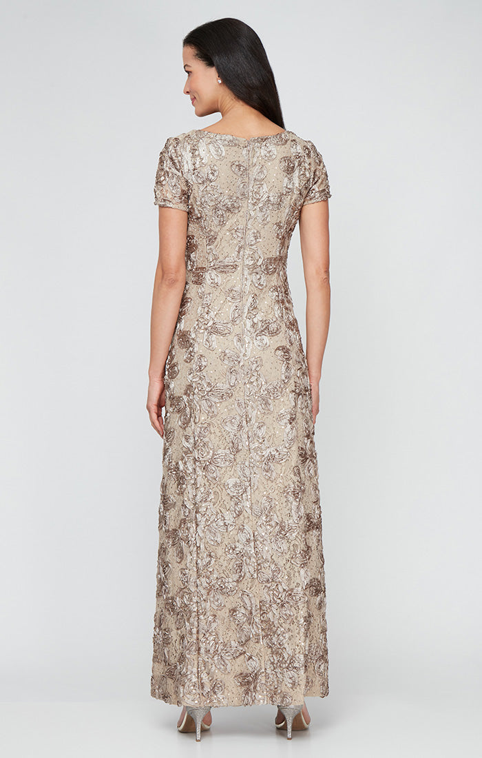 Alex Evenings 212788 Long A Line Petite Mother of the Bride Formal Dress