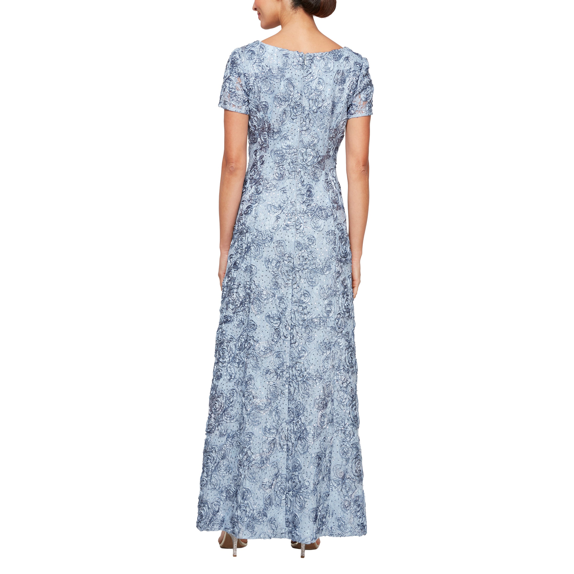 Champagne Alex Evenings AE112788 Long Mother of the Bride Dress