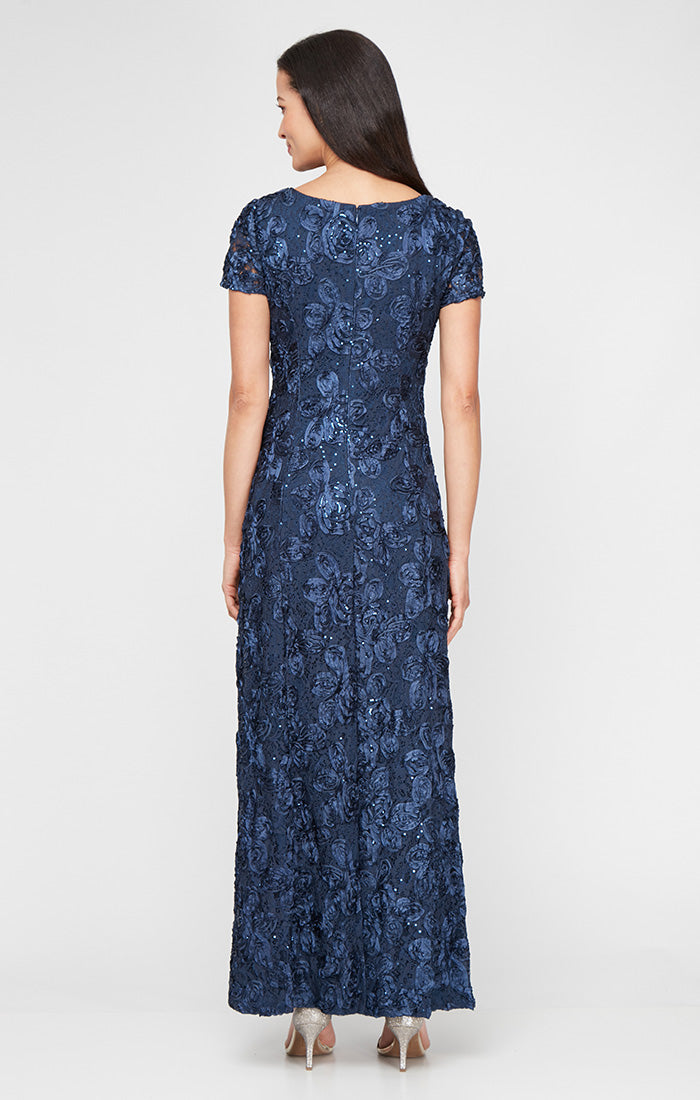 Alex Evenings 212788 Long A Line Petite Mother of the Bride Formal Dress