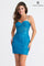 Cocktail Dresses Fitted Homecoming Short Beaded Corset Cocktail Dress Ink Blue