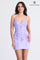 Homecoming Dresses Short Fitted Homecoming Beaded Lace Cocktail Dress Lilac