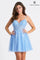 Plus Size Formal Dresses Short Homecoming Plus Size A Line Cocktail Dress Light Blue