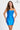 Cocktail Dresses Short Fitted Beaded Applique Cocktail Mini Dress Electic Blue