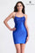 Cocktail Dresses Short Fitted Sequin Applique Cocktail Dress Royal