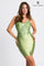 Homecoming Dresses Fitted Short Sequin Applique Cocktail Dress Sage