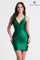 Cocktail Dresses Short Fitted Cocktail Mini Dress Forest Green