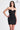 Cocktail Dresses Fitted Short Beaded Applique Cocktail Dress Black