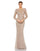 Formal Dresses Formal Prom Long Sleeve Floral Dress Taupe