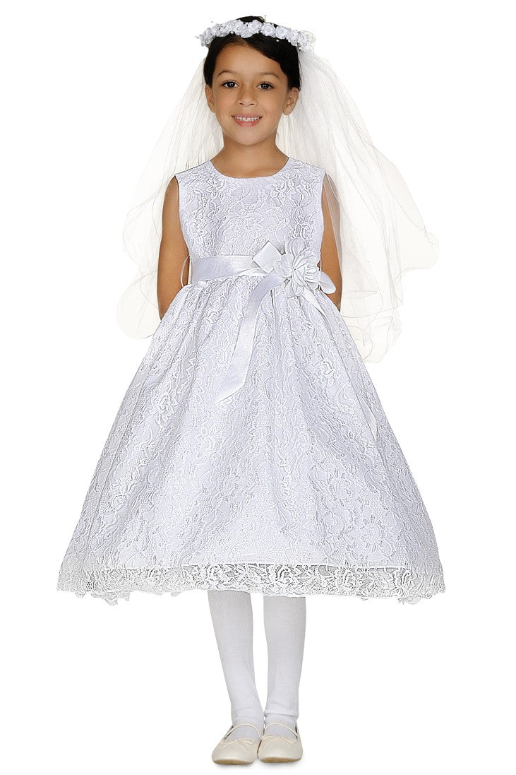 Flower Girl Dresses Short A Line Lace Flower Girl Dress White