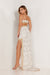 Prom Dresses Long Geometric Sequin Formal Prom Dress Ivory/Silver