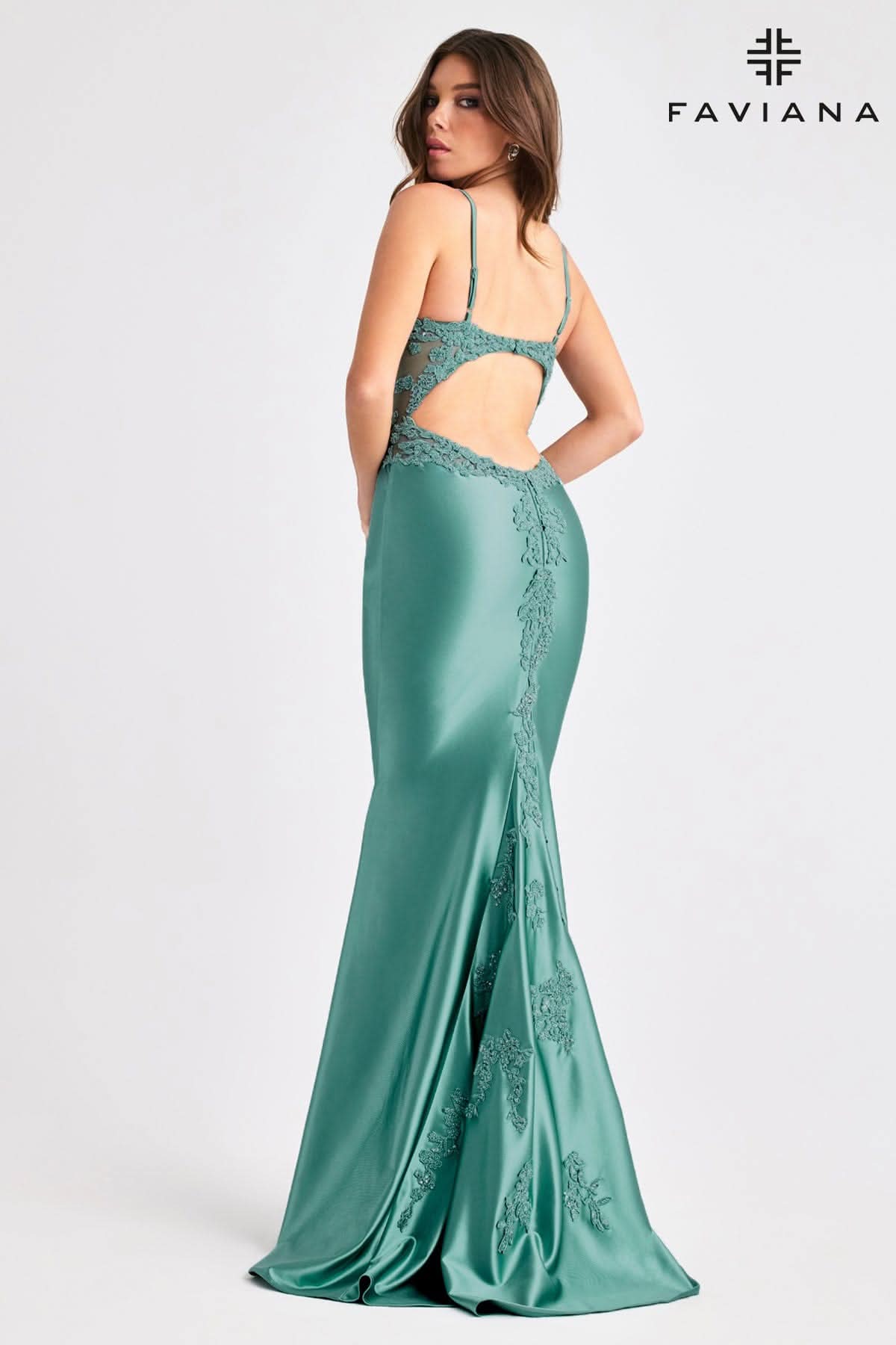 Prom Dresses Long Formal Beaded Prom Dress Dark Pacific Blue