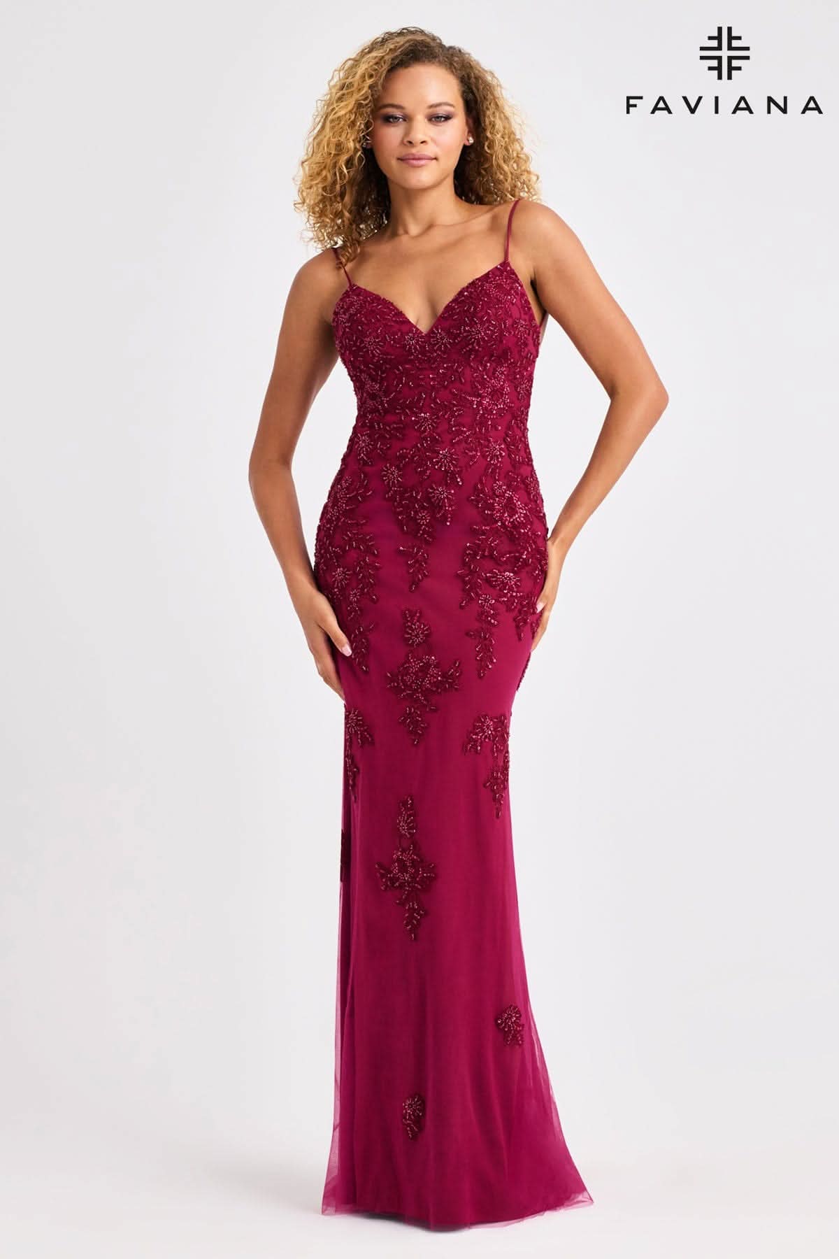 Prom Dresses Fitted Long Formal Evening Prom Dress Cherry