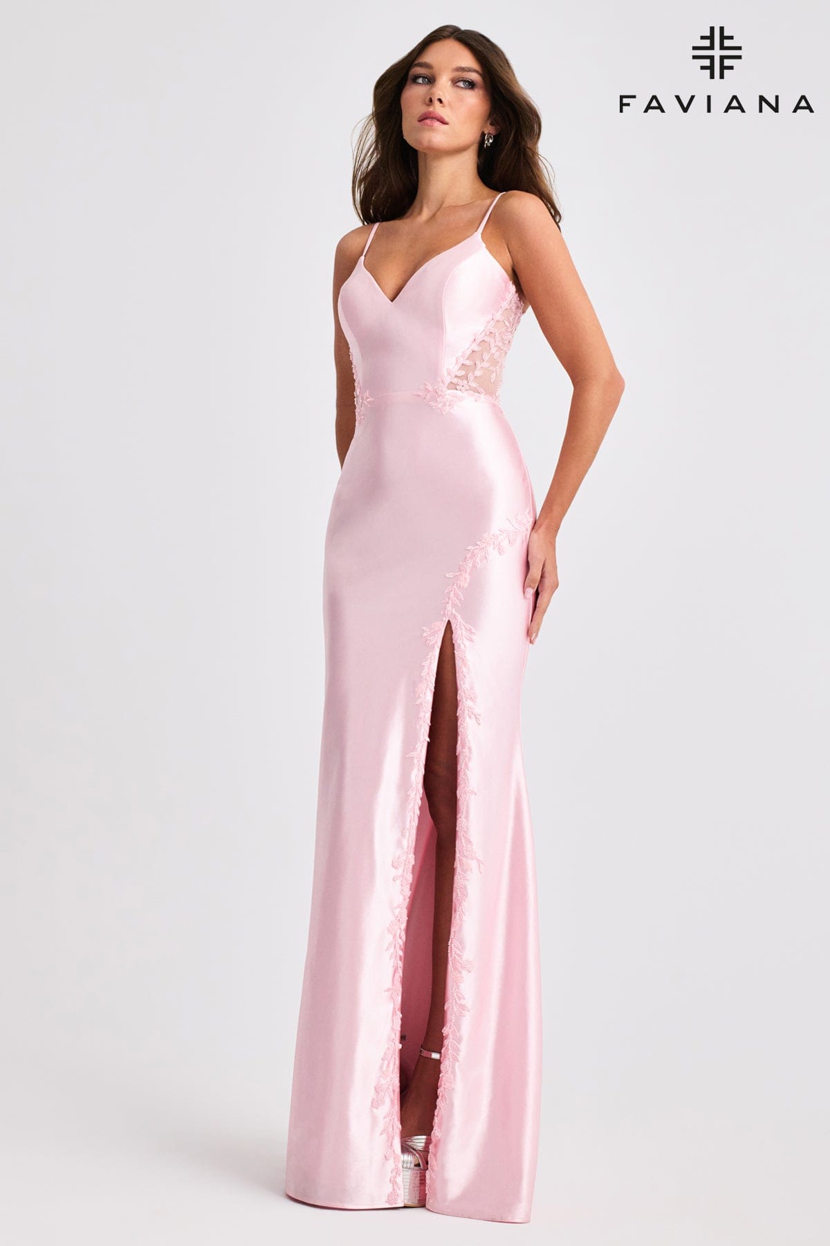 Prom Dresses Formal Fitted Prom Evening Dress Light Pink