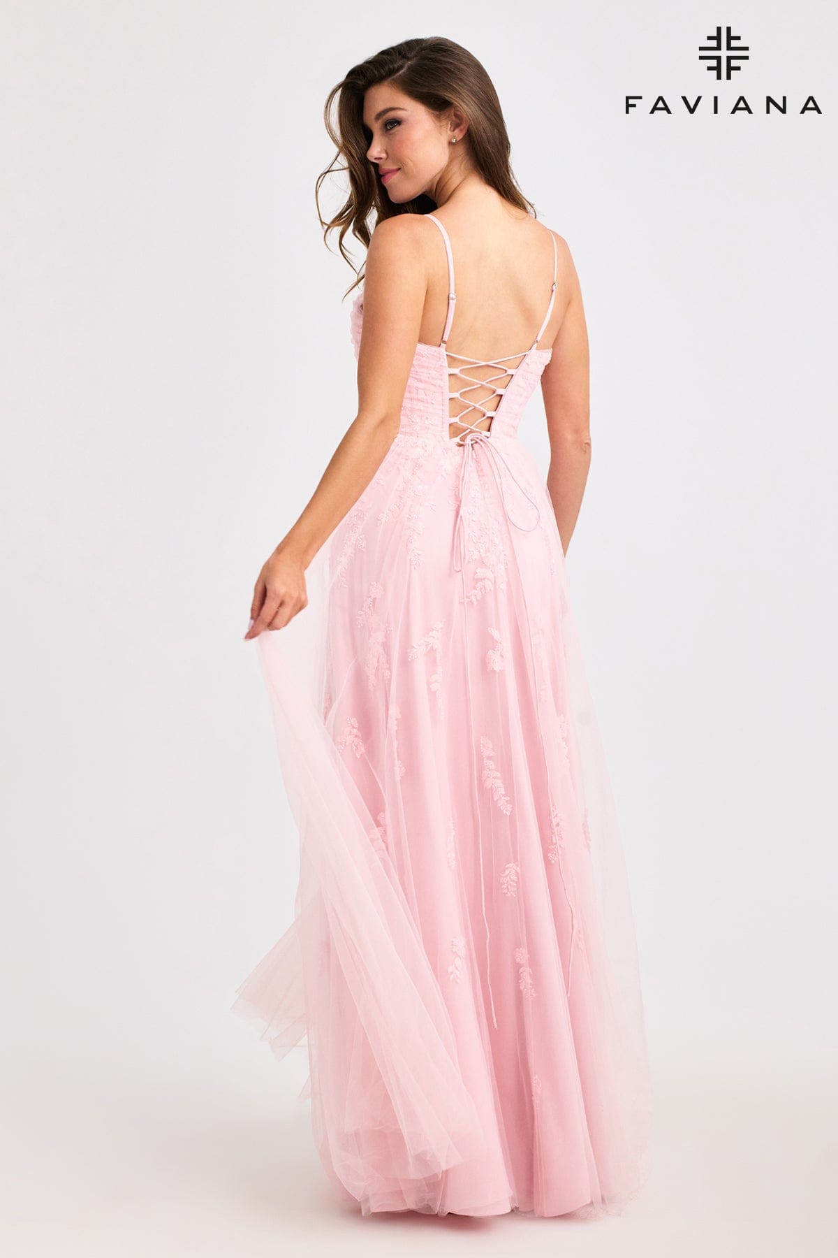 Prom Dresses Beaded Long Formal Prom Evening Dress Soft Pink