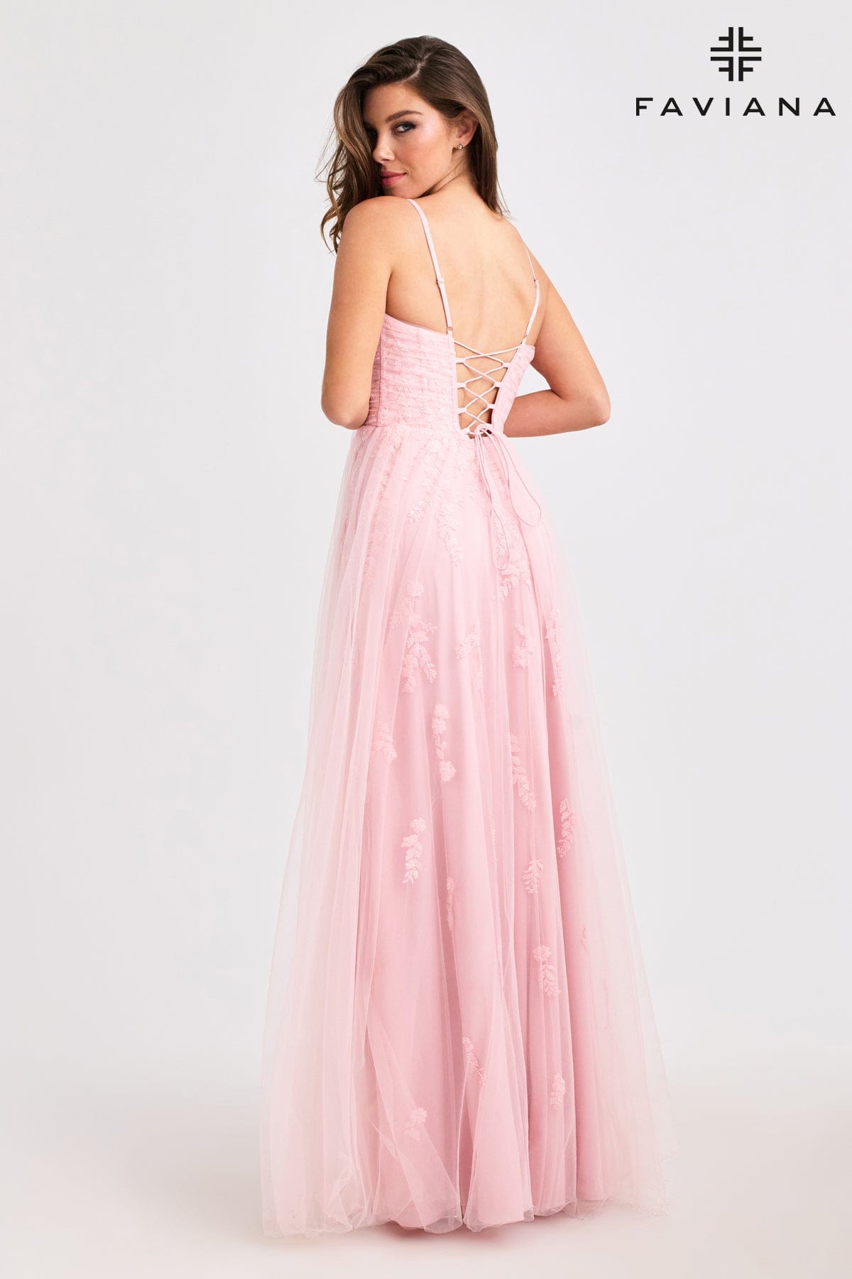 Prom Dresses Beaded Long Formal Prom Evening Dress Soft Pink