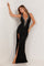 Prom Dresses Long Fringe Formal Prom Slit Dress Black