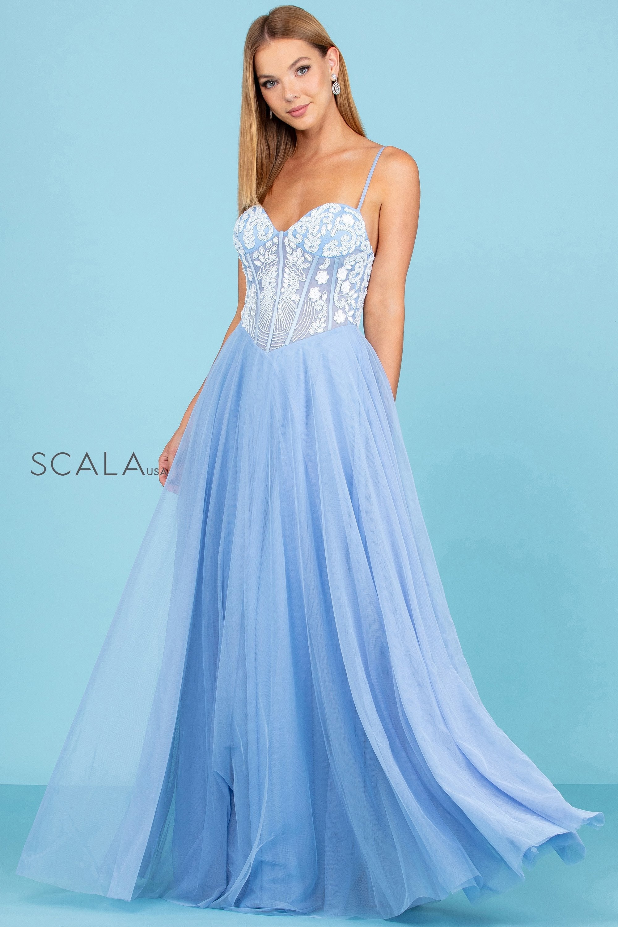 Prom Dresses Beaded Long Formal A Line Prom Dress Dolphin