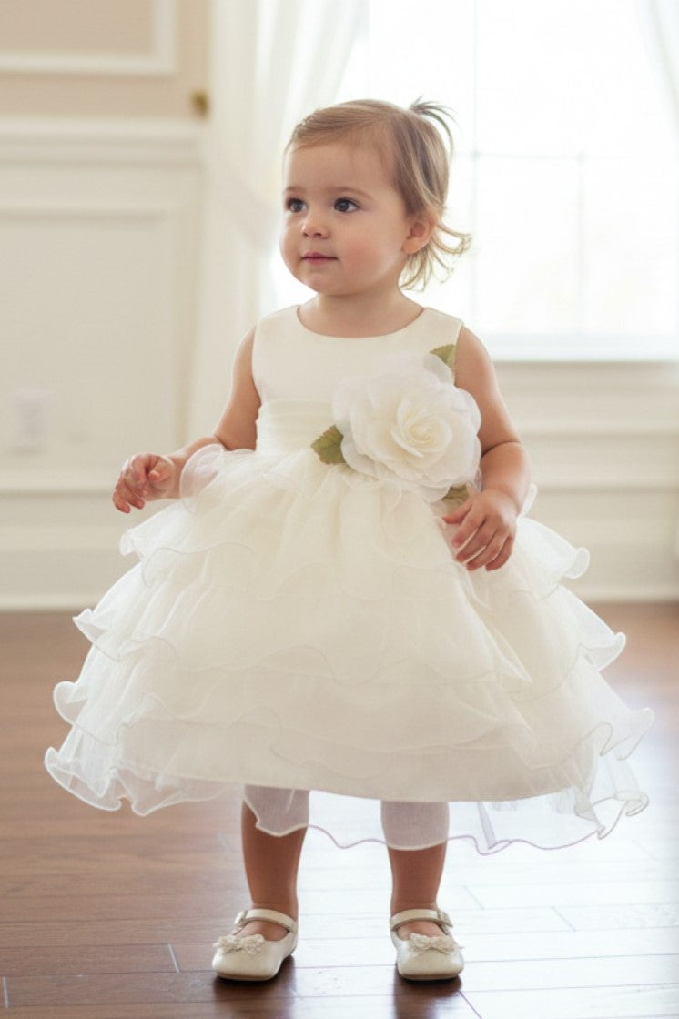 Jewel Knee-Length Organza Flower Girl Ball Gown Cinderella Couture 1160B