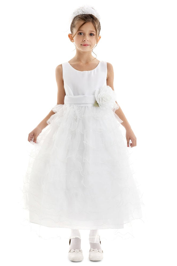 Cinderella Couture 1160 Long A Line Ruffle Flower Girl Dress