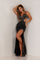 Prom Dresses  Formal Long High Slit Prom Cut Out Dress Black