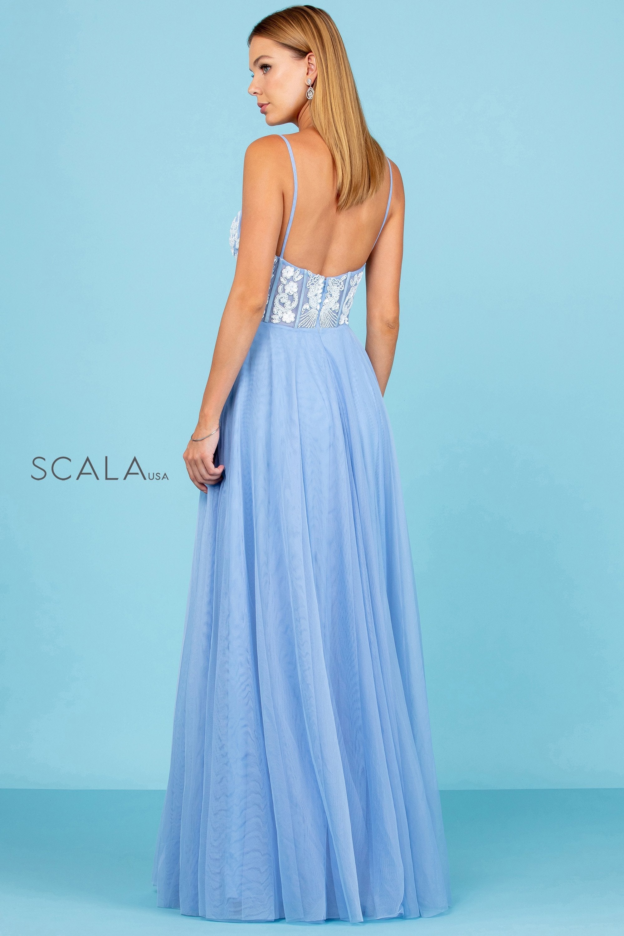 Prom Dresses Beaded Long Formal A Line Prom Dress Dolphin