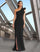 Formal Dresses Long Slit Formal Ruffle Evening Dress Black