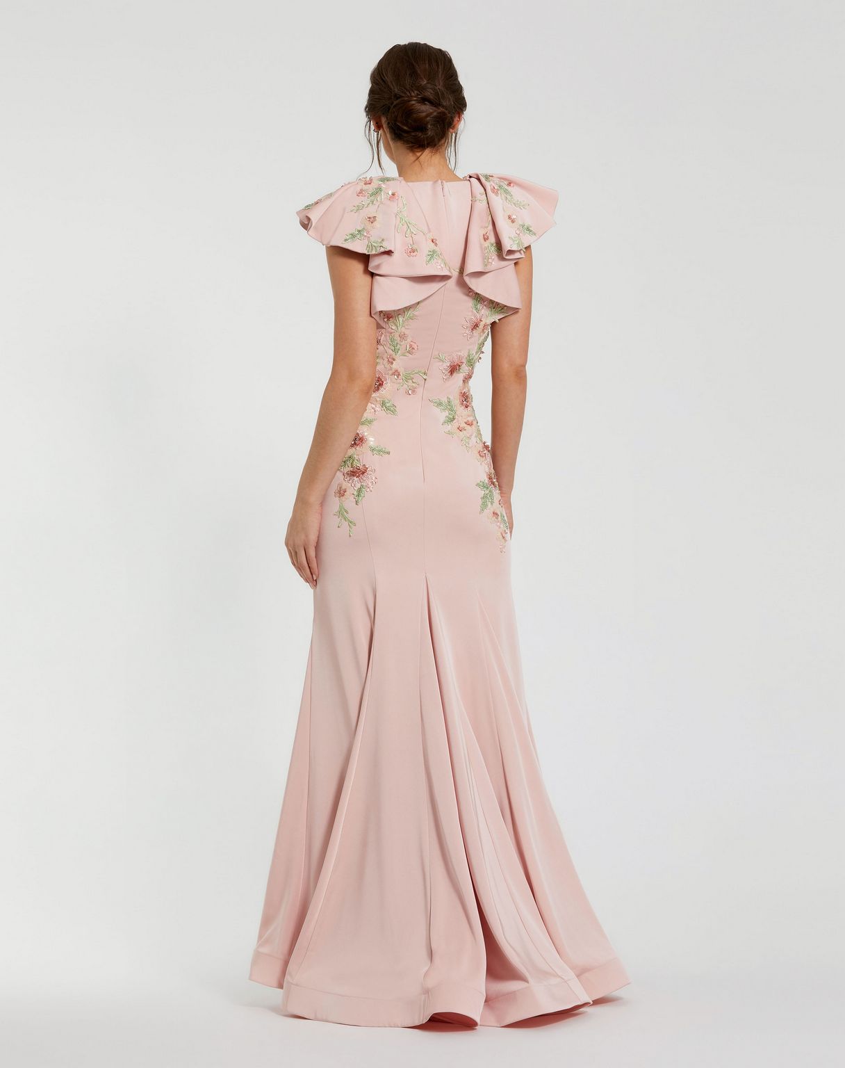Mac Duggal 11773 Long Mermaid Floral Evening Formal Dress