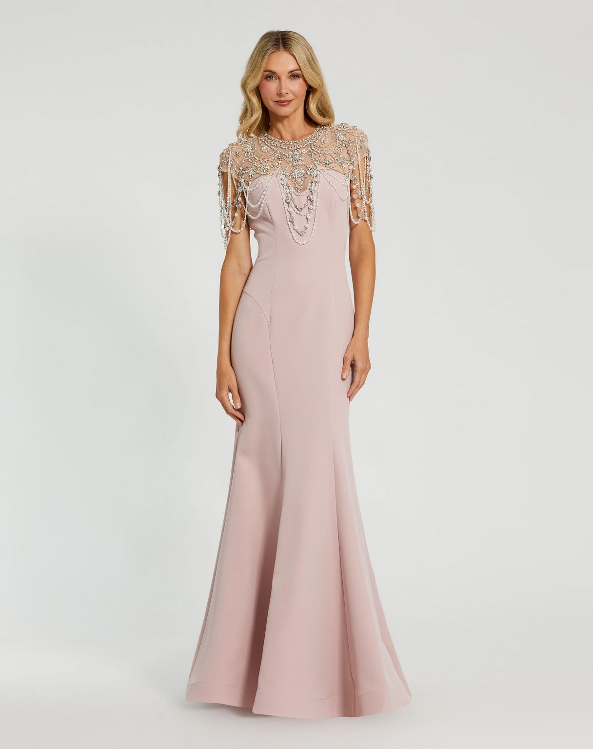 Mac Duggal 11775 Beaded Long Mermaid Formal Prom Dress