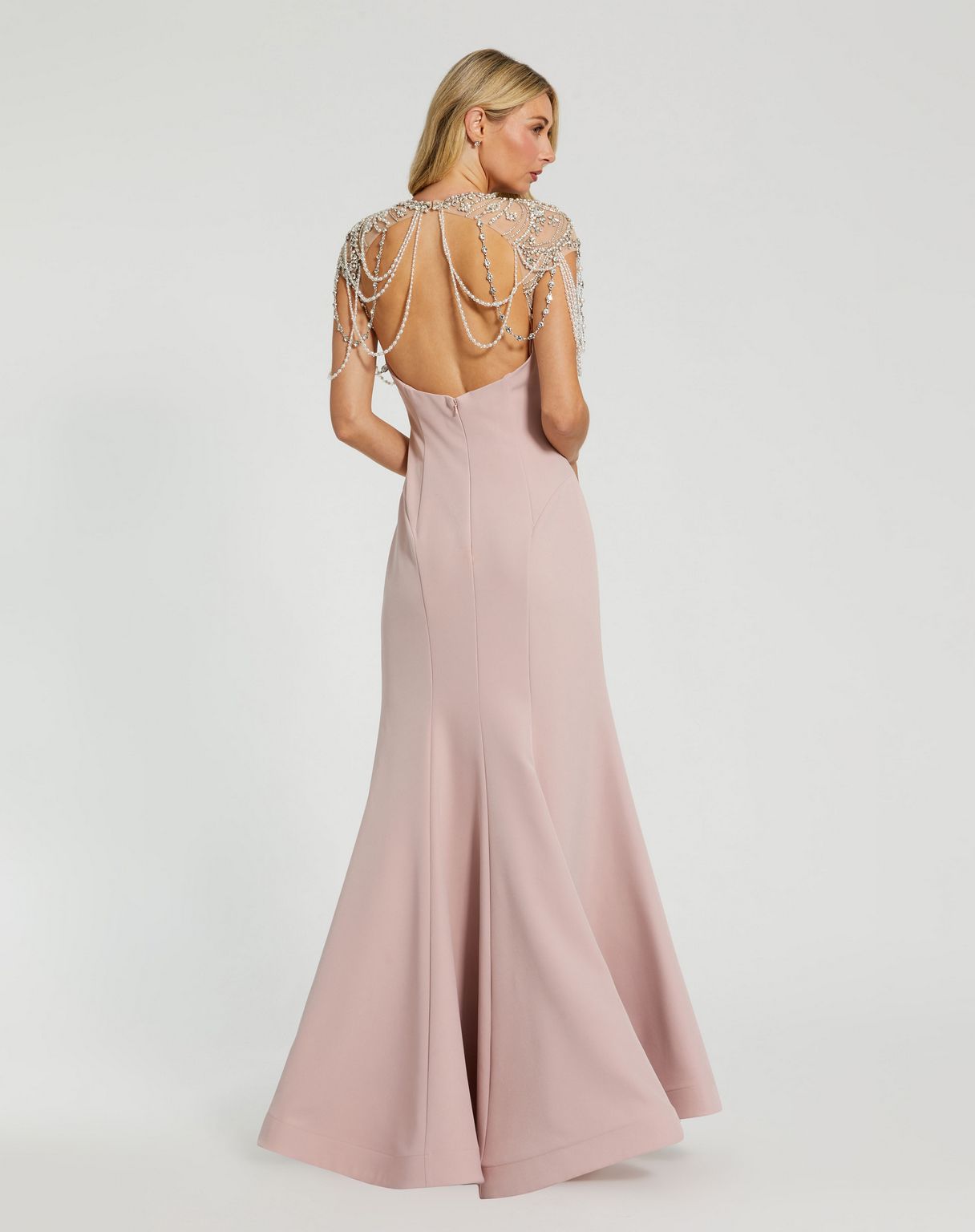 Prom Dresses Pearl Beaded Long Mermaid Formal Prom Dress Vintage Lilac